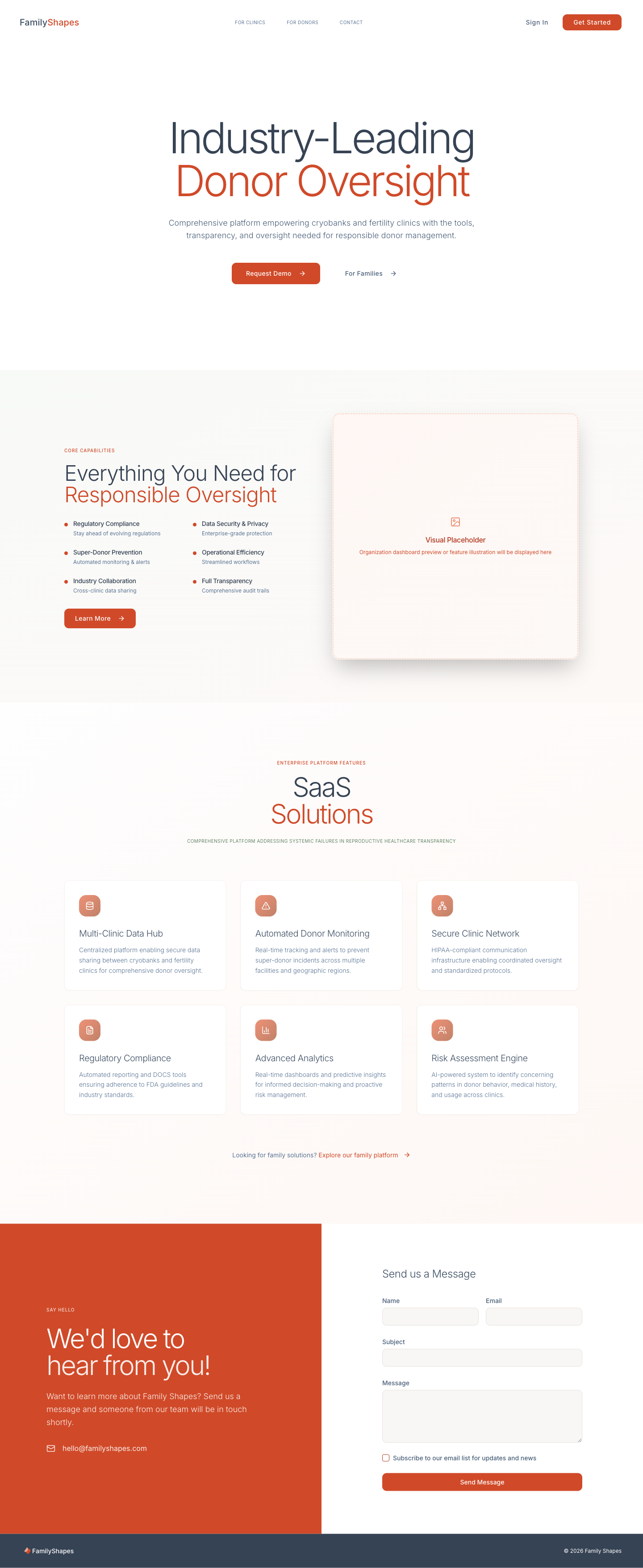 Key feature (Clinic/Cryobank experience)