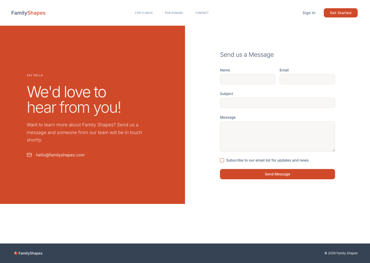 Contact / conversion support
